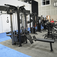 Thumbnail for 4 Stack Megatron Deluxe Jungle Gym - Muscle D Fitness - Commercial Lat Pull, Low Row, Adj. Hi/Low Pulleys