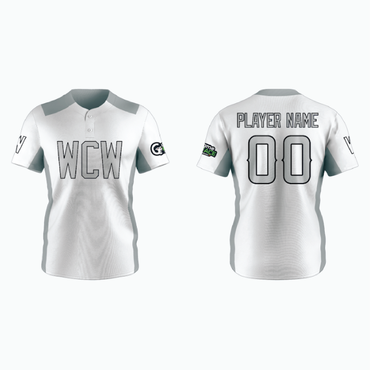 Pro 2-Button Drop V Placketed Baseball Jersey example 16