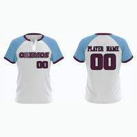 Thumbnail for Pro 2-Button Drop V Placketed Baseball Jersey example 11