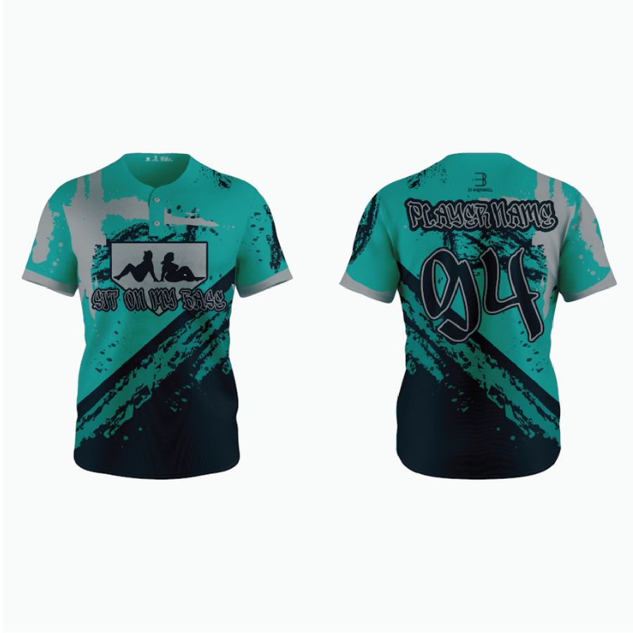 Pro 2-Button Drop V Placketed Baseball Jersey example 3
