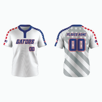 Thumbnail for Pro 2-Button Drop V Placketed Baseball Jersey example 14