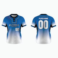 Thumbnail for Pro 2-Button Drop V Placketed Baseball Jersey example 4
