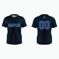 Thumbnail for Pro 2-Button Drop V Placketed Baseball Jersey example 6