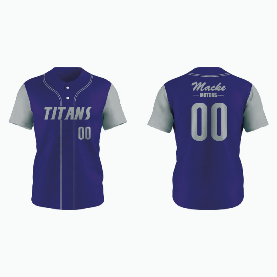 Pro 2-Button Drop V Placketed Baseball Jersey example 8