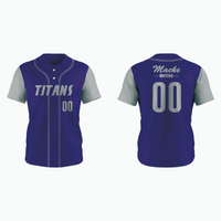 Thumbnail for Pro 2-Button Drop V Placketed Baseball Jersey example 8
