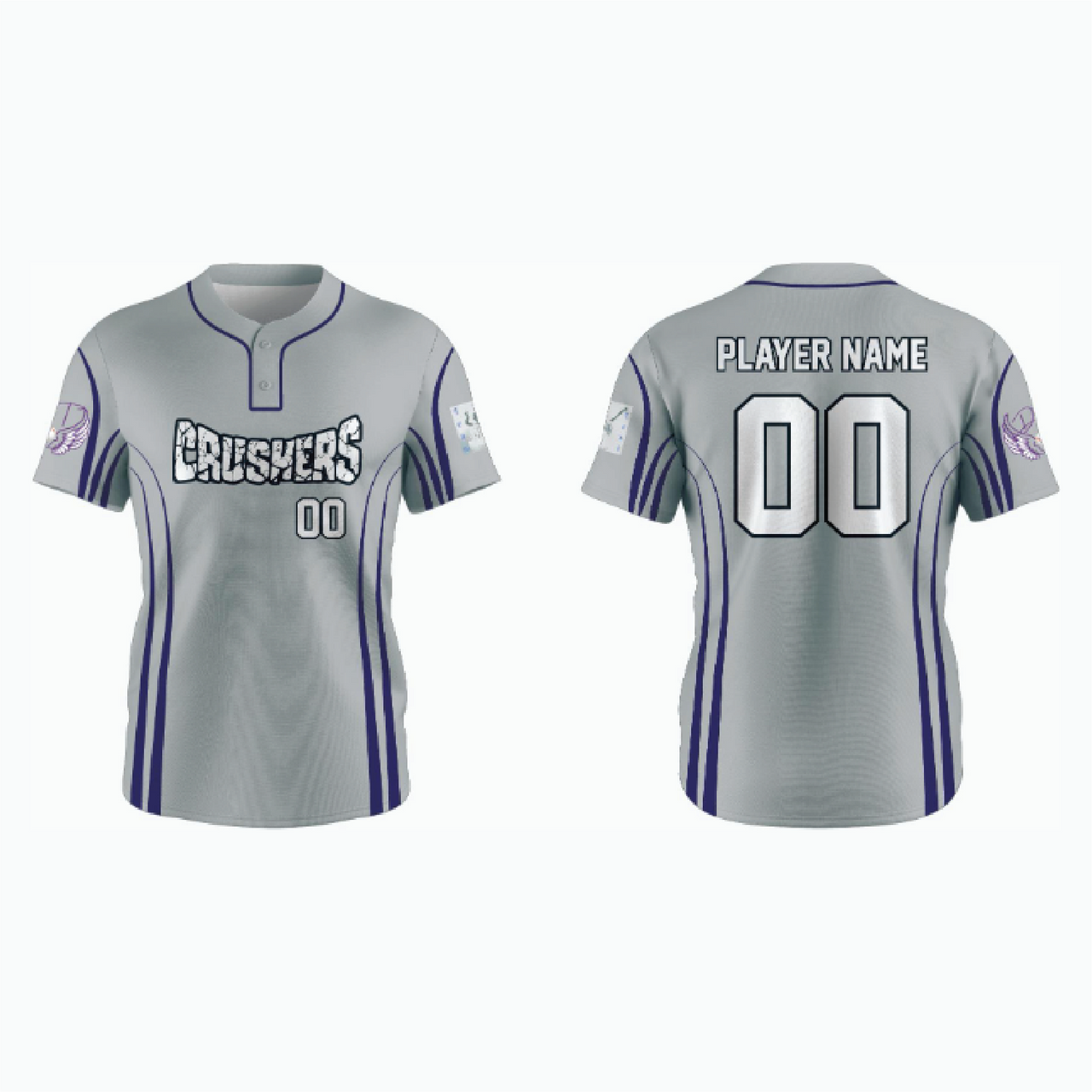 Pro 2-Button Drop V Placketed Baseball Jersey example 10