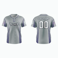 Thumbnail for Pro 2-Button Drop V Placketed Baseball Jersey example 10