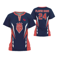 Thumbnail for 2-Button Short Sleeve Softball Jersey