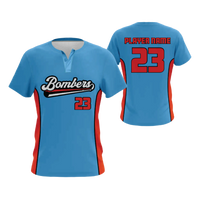 Thumbnail for Light blue baseball jersey with 