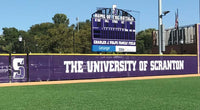 Thumbnail for University of scranton baseball outfield fence with printed windscreen