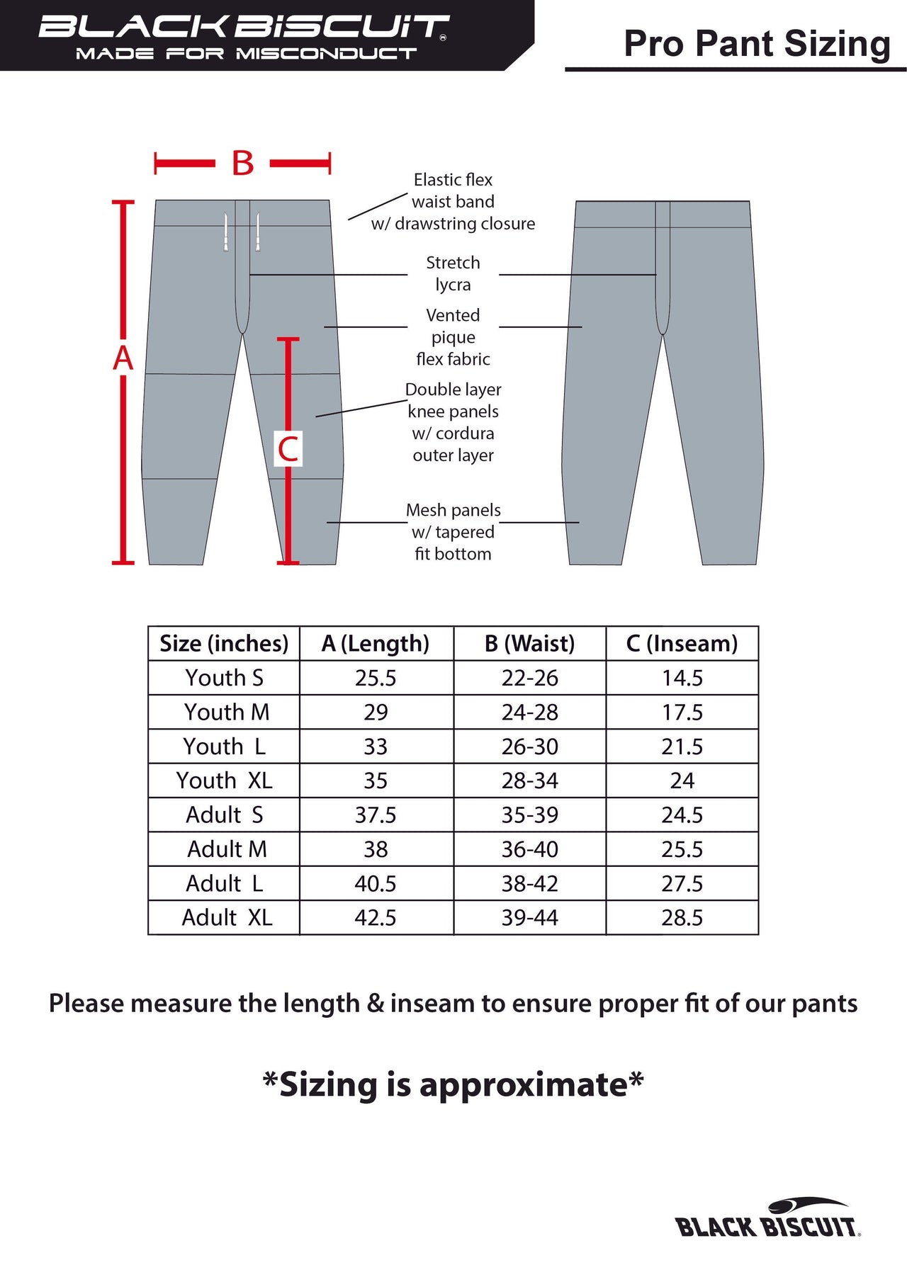 "Arrow" Black Inline Hockey Pant
