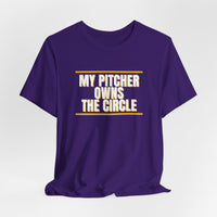 Thumbnail for My Pitcher Owns The Circle — Softball T-Shirt