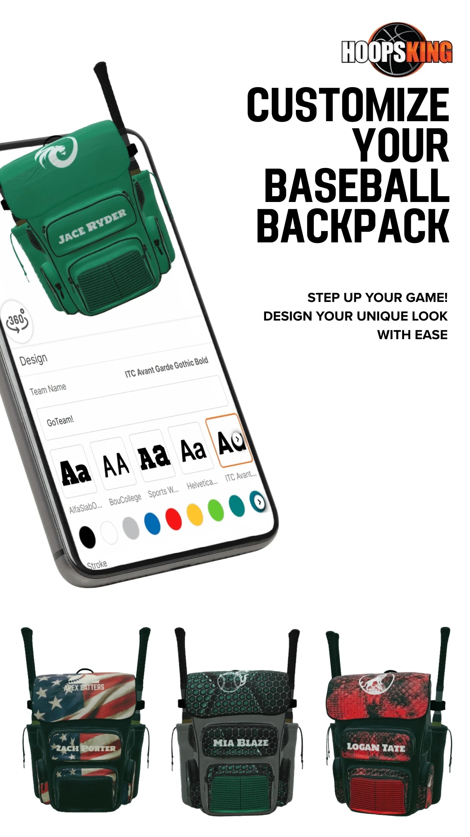 Hoopsking custom 32oz water bottle for athletes and coaches