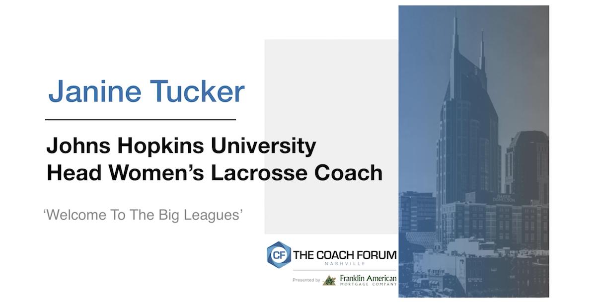 Welcome to the Big Leagues � Janine Tucker