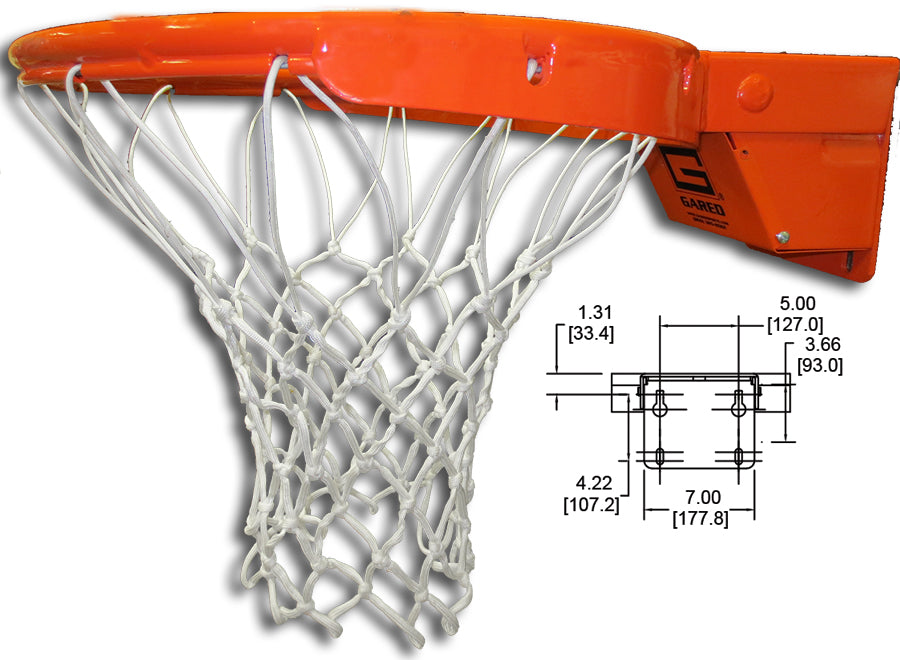 Collegiate International Breakaway Rim with Tube Tie Net attachment