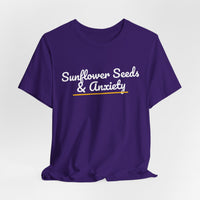 Thumbnail for Sunflower Seeds & Anxiety — Baseball T-Shirt