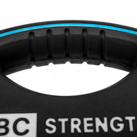 Thumbnail for BC Strength 25lb rubber-coated Olympic weight plate with quad grip handles