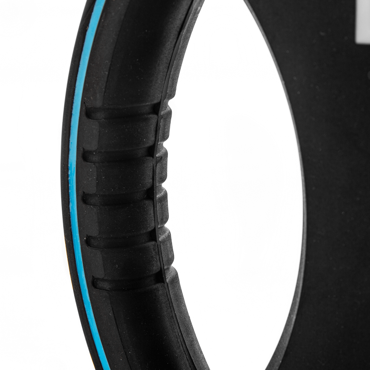 BC Strength 25lb rubber-coated Olympic weight plate with quad grip handles