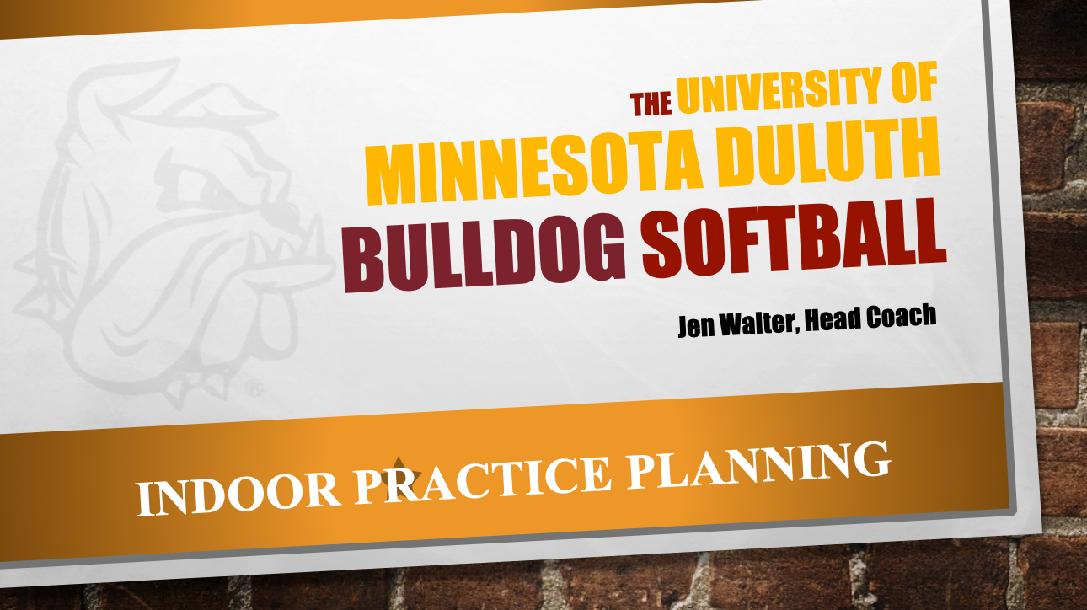 Indoor Practice Planning