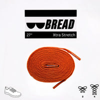 Thumbnail for Bread No-Tie Elastic Shoelaces – Coral Orange