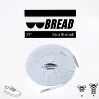 Thumbnail for Bread No-Tie Elastic Shoelaces – Cloud White