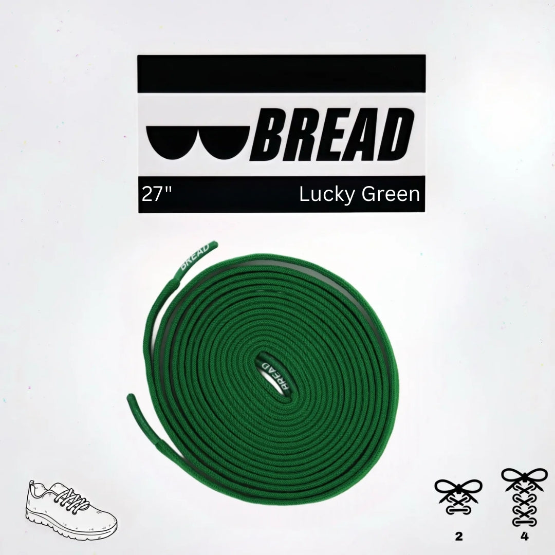 Bread No-Tie Elastic Shoelaces – Lucky Green