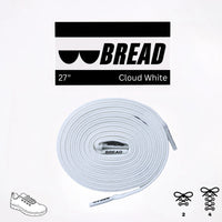 Thumbnail for Bread No-Tie Elastic Shoelaces – Cloud White