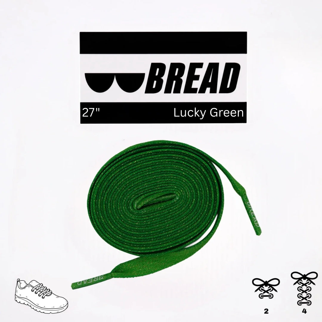 Bread No-Tie Elastic Shoelaces – Lucky Green