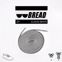 Thumbnail for Bread No-Tie Elastic Shoelaces – Cloud White