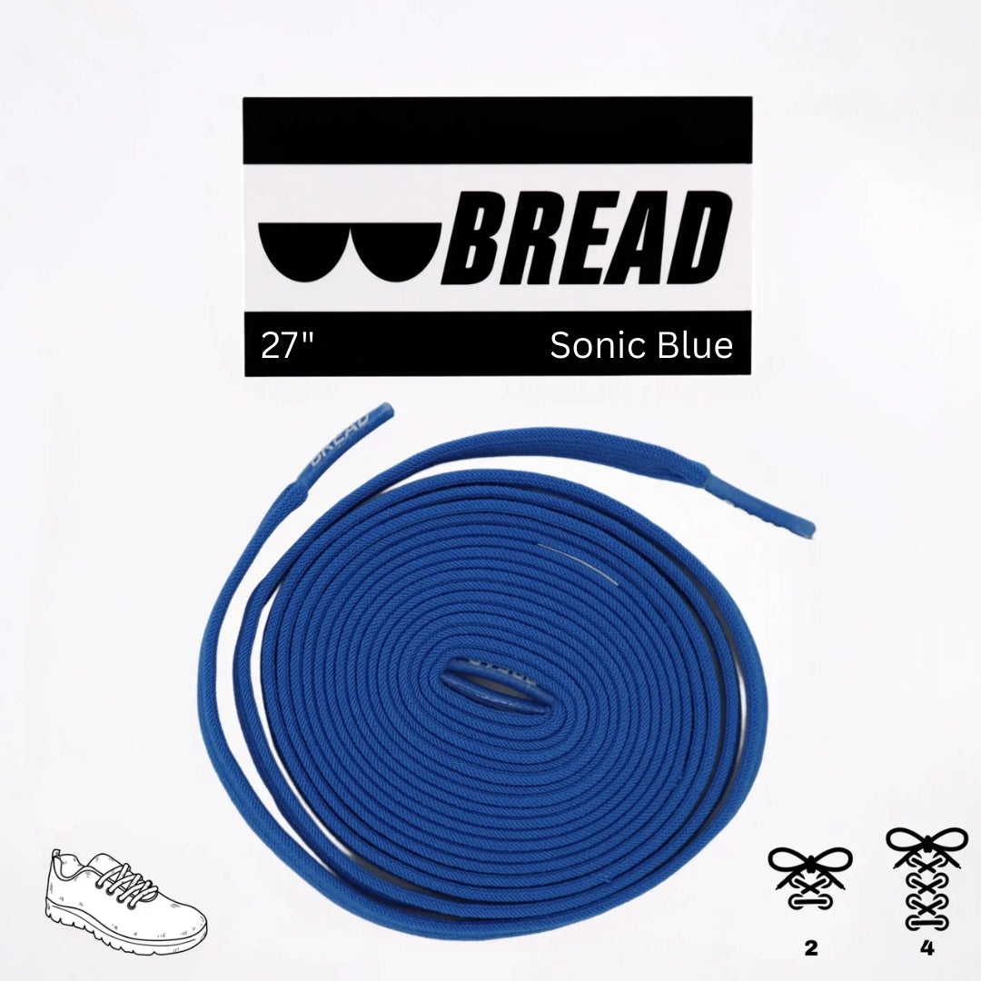 Bread No-Tie Elastic Shoelaces – Sonic Blue