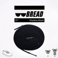 Thumbnail for Bread No-Tie Elastic Shoelaces – Shadow Black