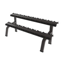 Thumbnail for 2-Tier 10 Pairs Round Tube Dumbbell Rack - Black