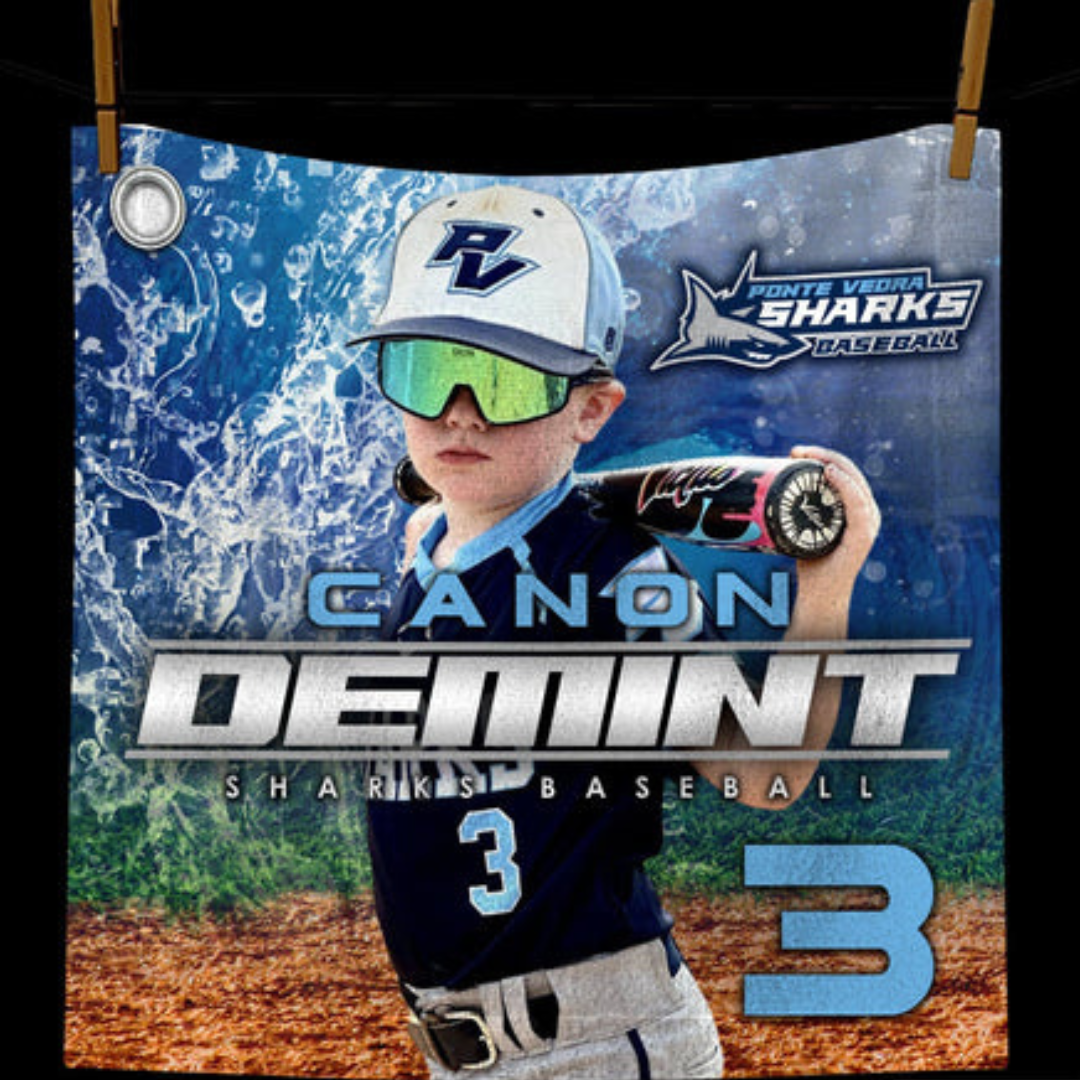 Customized 14"x14" Rally Towels – Sublimated, Grommet & Clip Included