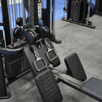 Thumbnail for 4 Stack Megatron Deluxe Jungle Gym - Muscle D Fitness - Commercial Lat Pull, Low Row, Adj. Hi/Low Pulleys