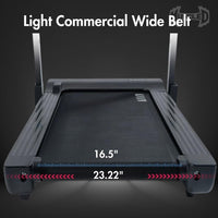 Thumbnail for Light Commercial Folding Treadmill - Muscle D Fitness - LED Display - Heart Rate Monitor - Safety Clip