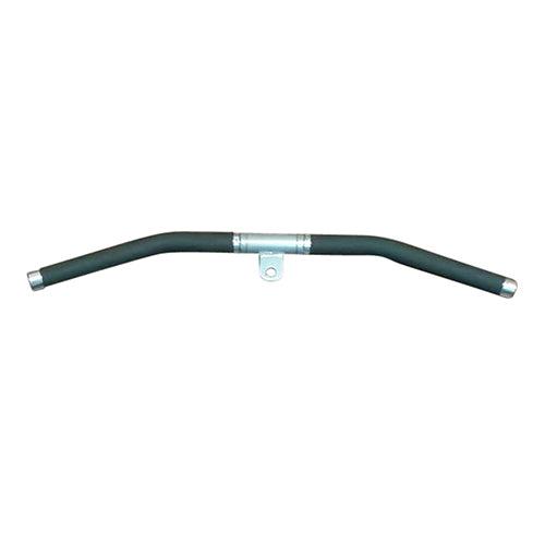 30" rotating lat bar cable attachment with black premium grip and silver center.