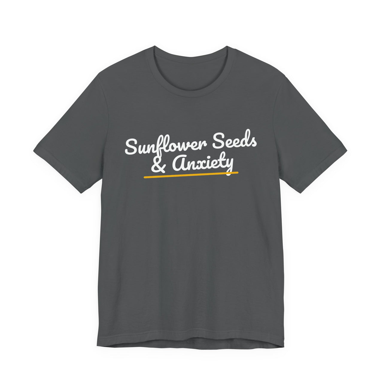 Sunflower Seeds & Anxiety — Baseball T-Shirt