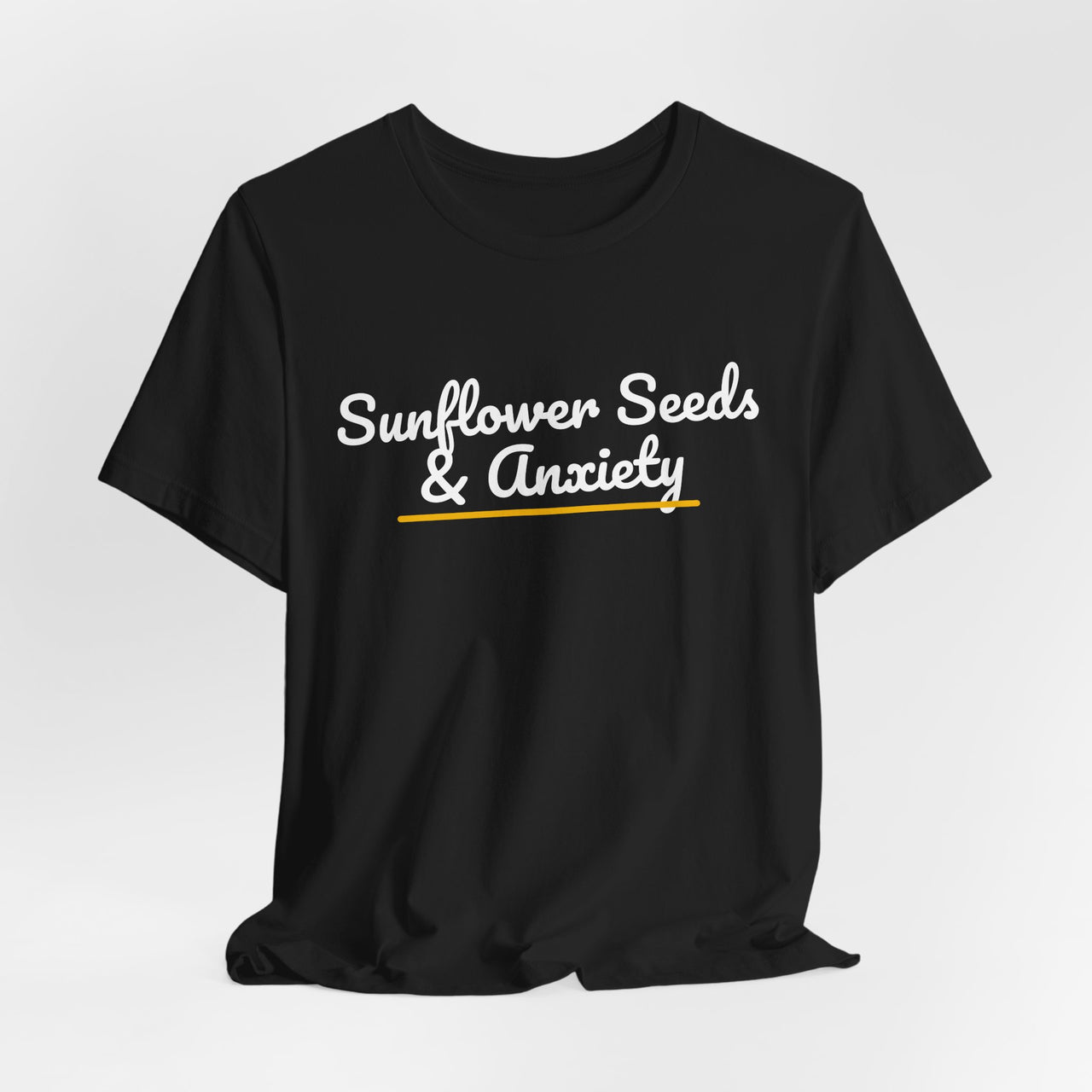 Sunflower Seeds & Anxiety — Baseball T-Shirt
