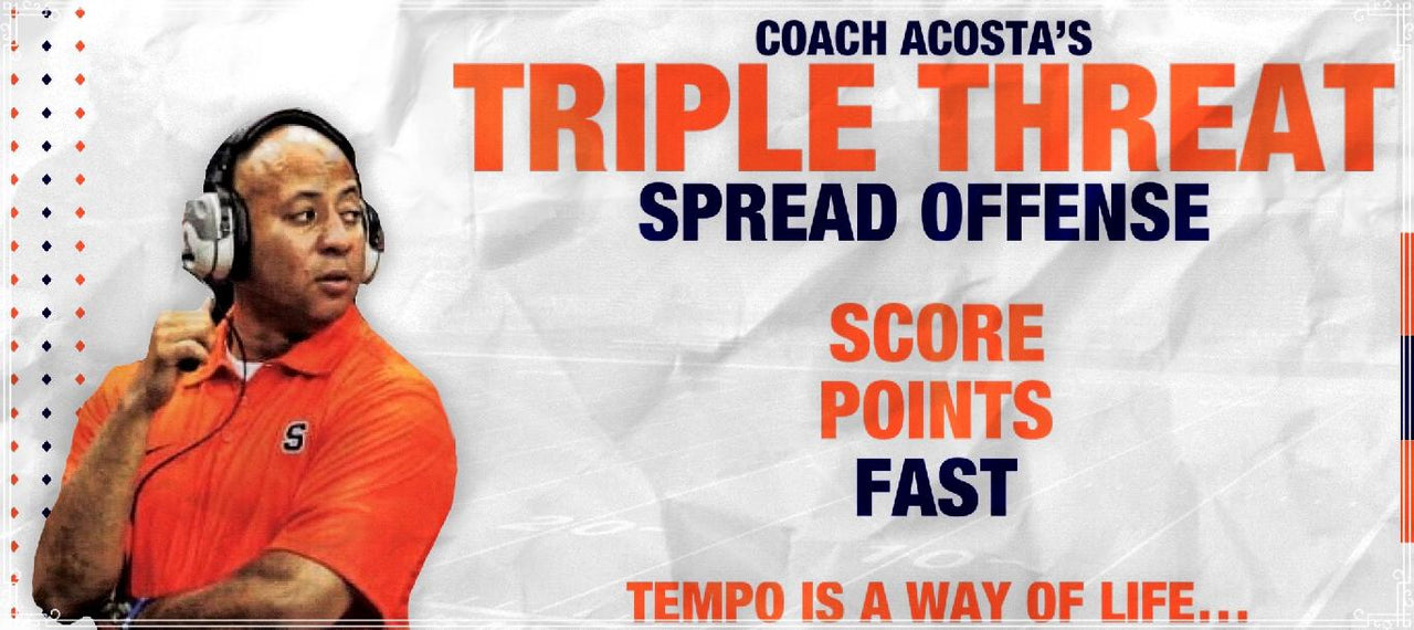 Triple Threat Spread No Huddle Tempo Offensive System: Complete Offensive System