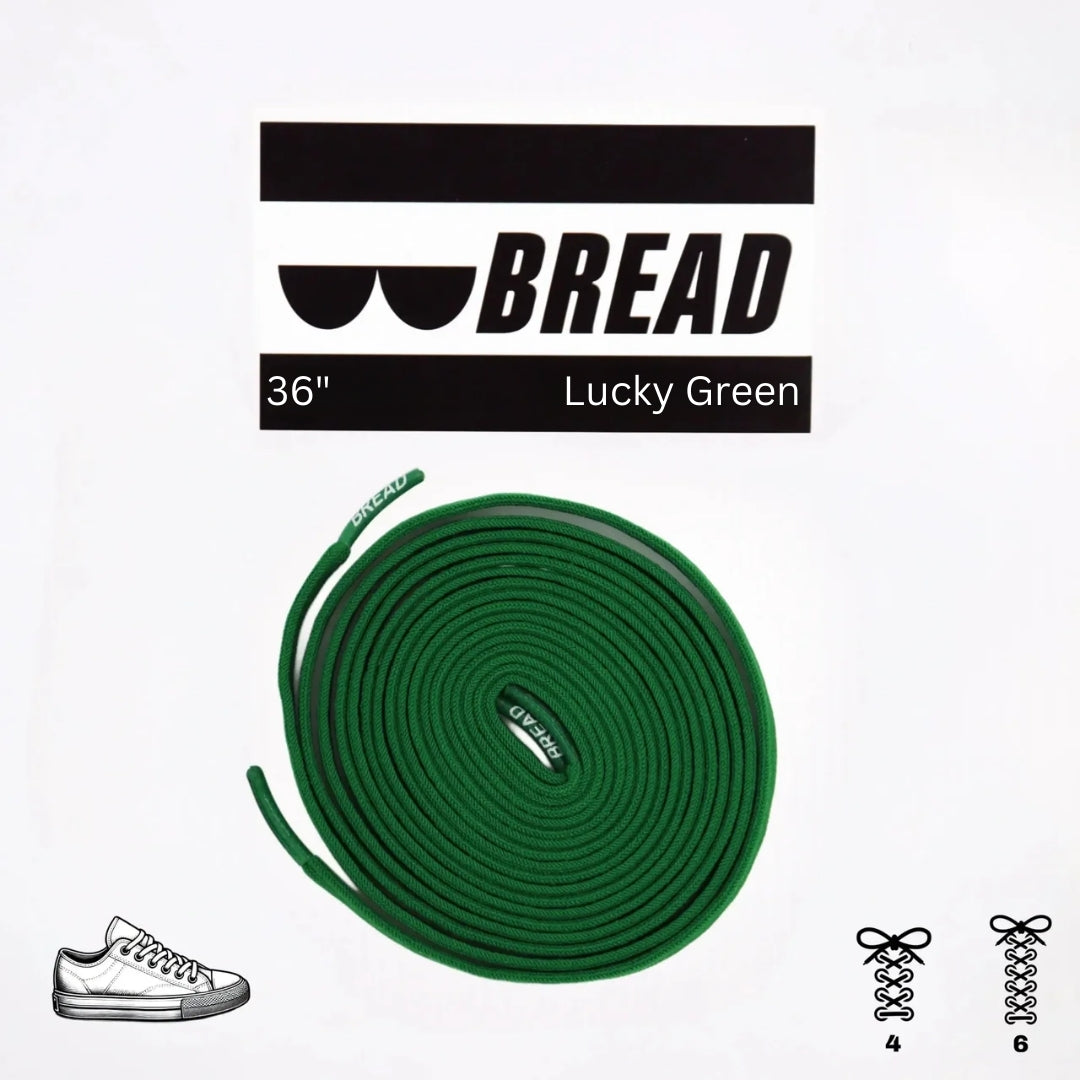 Bread No-Tie Elastic Shoelaces – Lucky Green