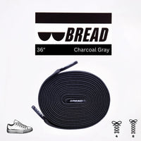 Thumbnail for Bread No-Tie Elastic Shoelaces – Charcoal Grey