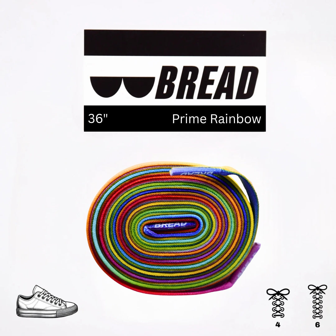 Bread No-Tie Elastic Shoelaces – Prime Rainbow