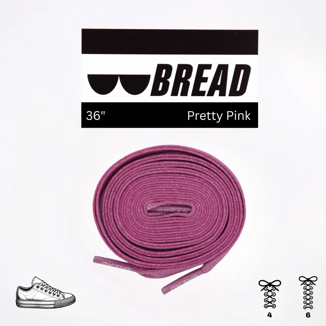 Bread No-Tie Elastic Shoelaces – Pretty Pink