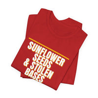 Thumbnail for Sunflower Seeds & Stolen Bases — Baseball T-Shirt