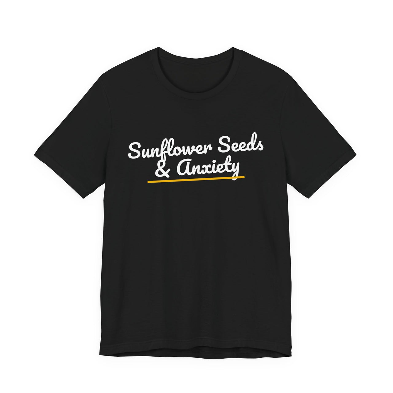 Sunflower Seeds & Anxiety — Baseball T-Shirt