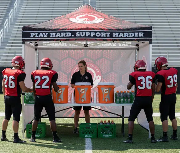 Durable Custom Outdoor Event Tent with Full-Color Branding for Promotions and Events