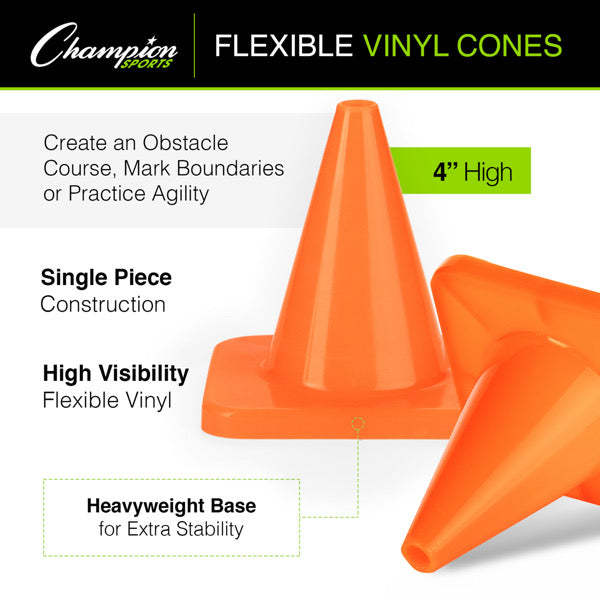 High Visibility Flexible Vinyl Cone