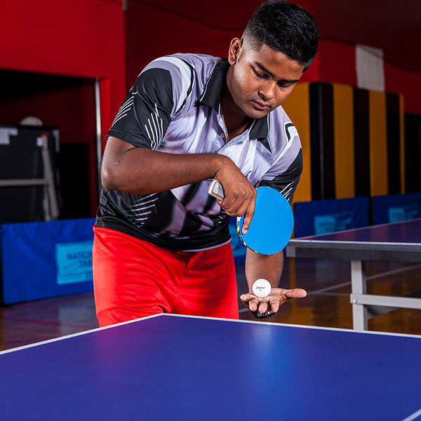 5 Ply Rubber Table Tennis Paddle