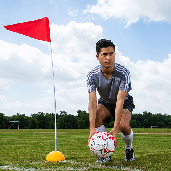 SPRING LOADED SOCCER CORNER FLAGS