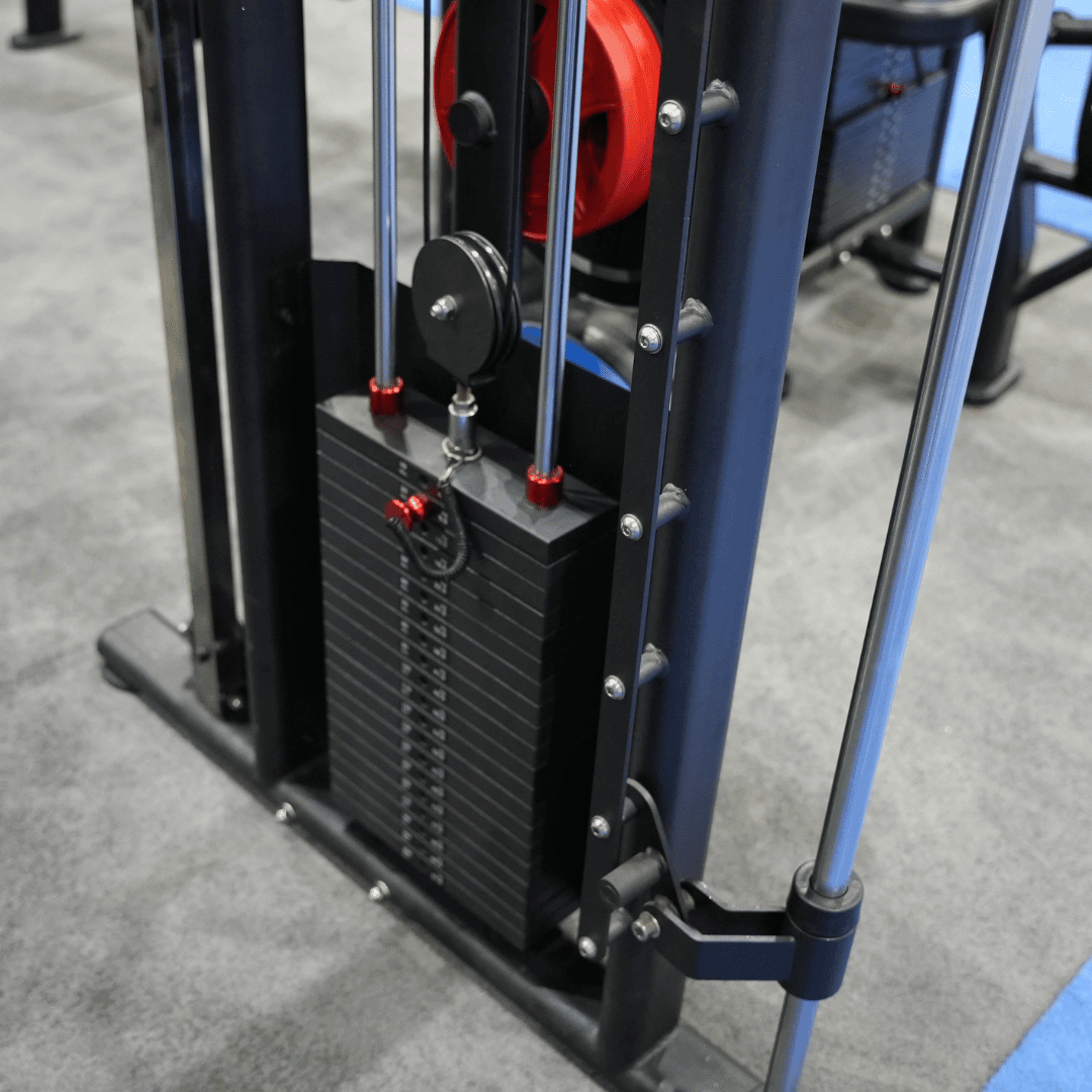 Megatron Dual Adjustable Pulley / Smith Combo - Muscle D Fitness - Selectorized Weight Adjustment - Functional Pull-Up Bar - Dual Station